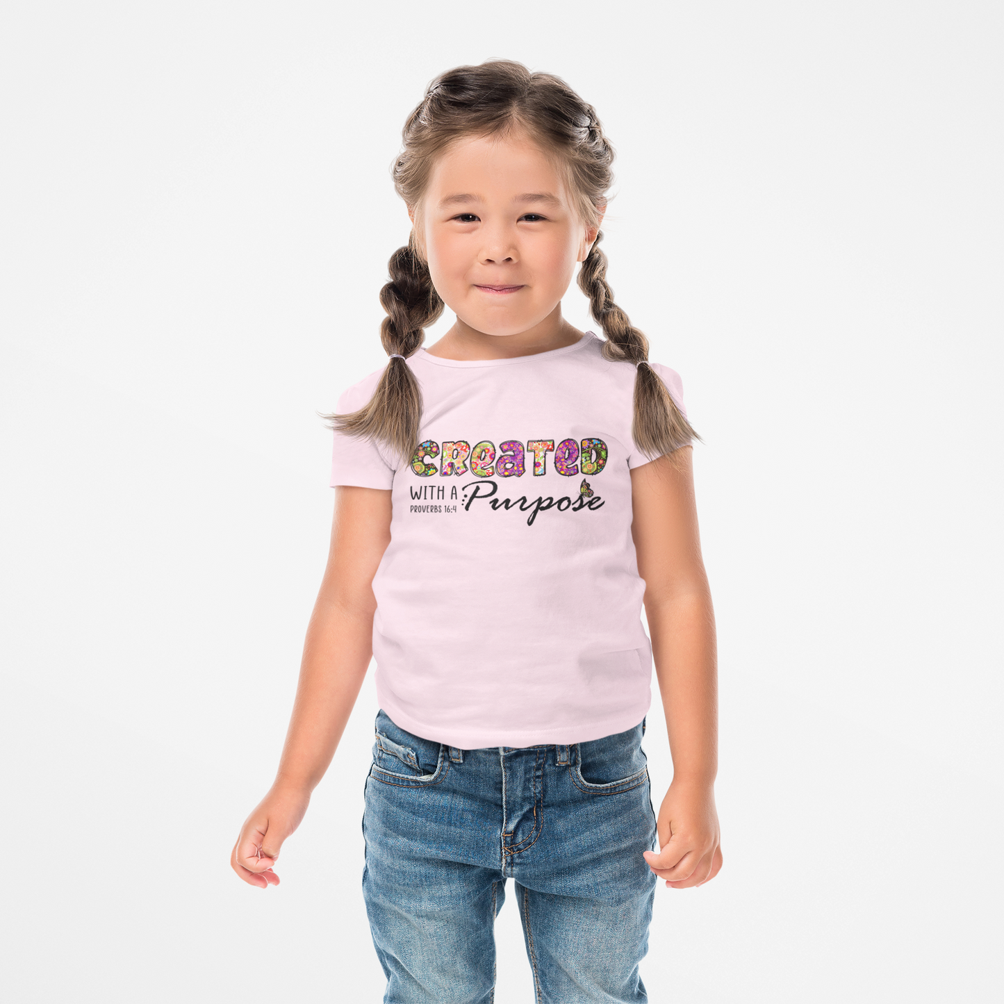 Created With a Purpose Kids Shirt – Proverbs 16:4 Christian Tee