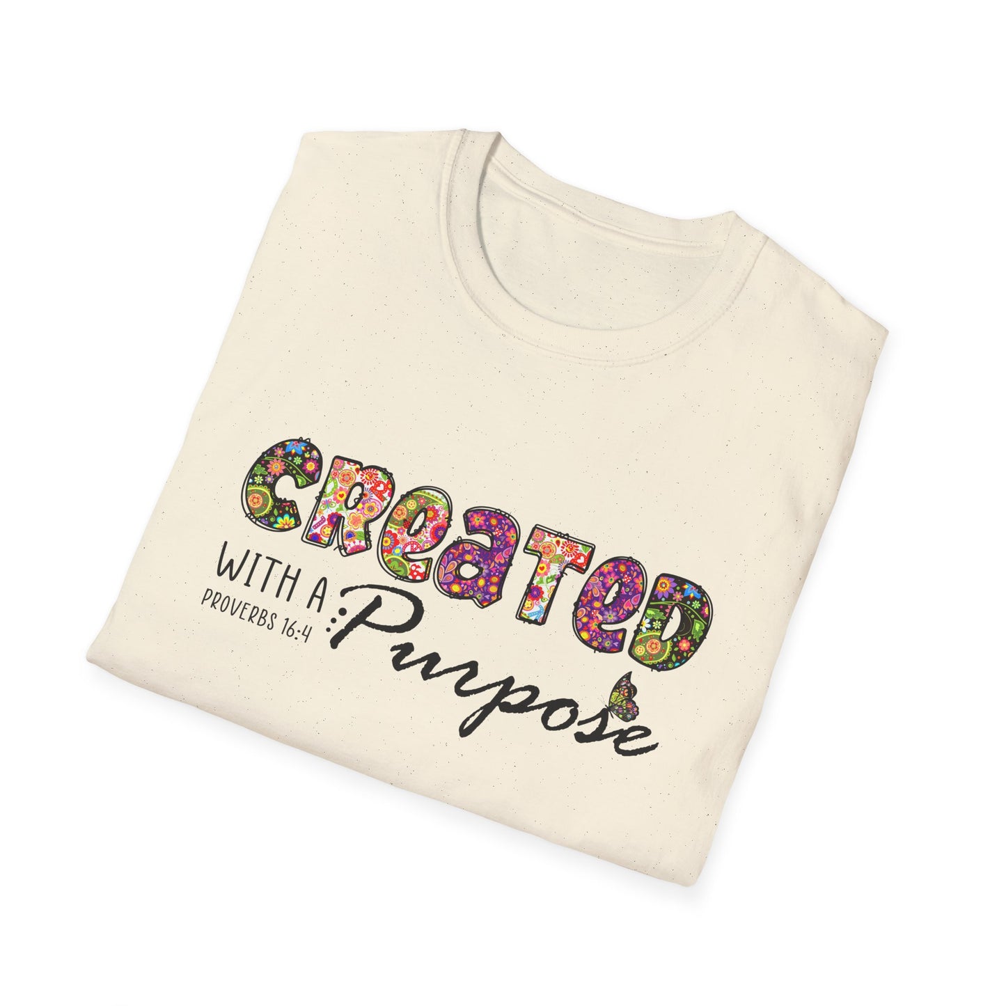 Created With a Purpose Shirt – Proverbs 16:4 Christian Tee for Women