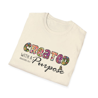 Created With a Purpose Shirt – Proverbs 16:4 Christian Tee for Women