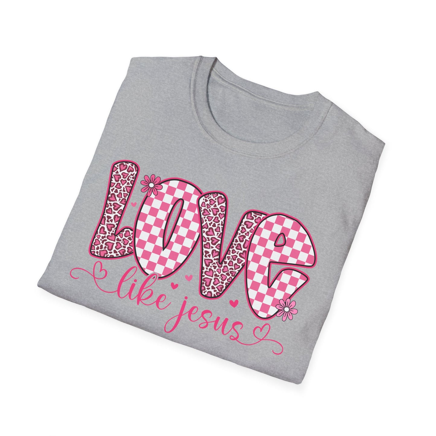 Love Like Jesus Shirt – Christian Valentine Tee for Women
