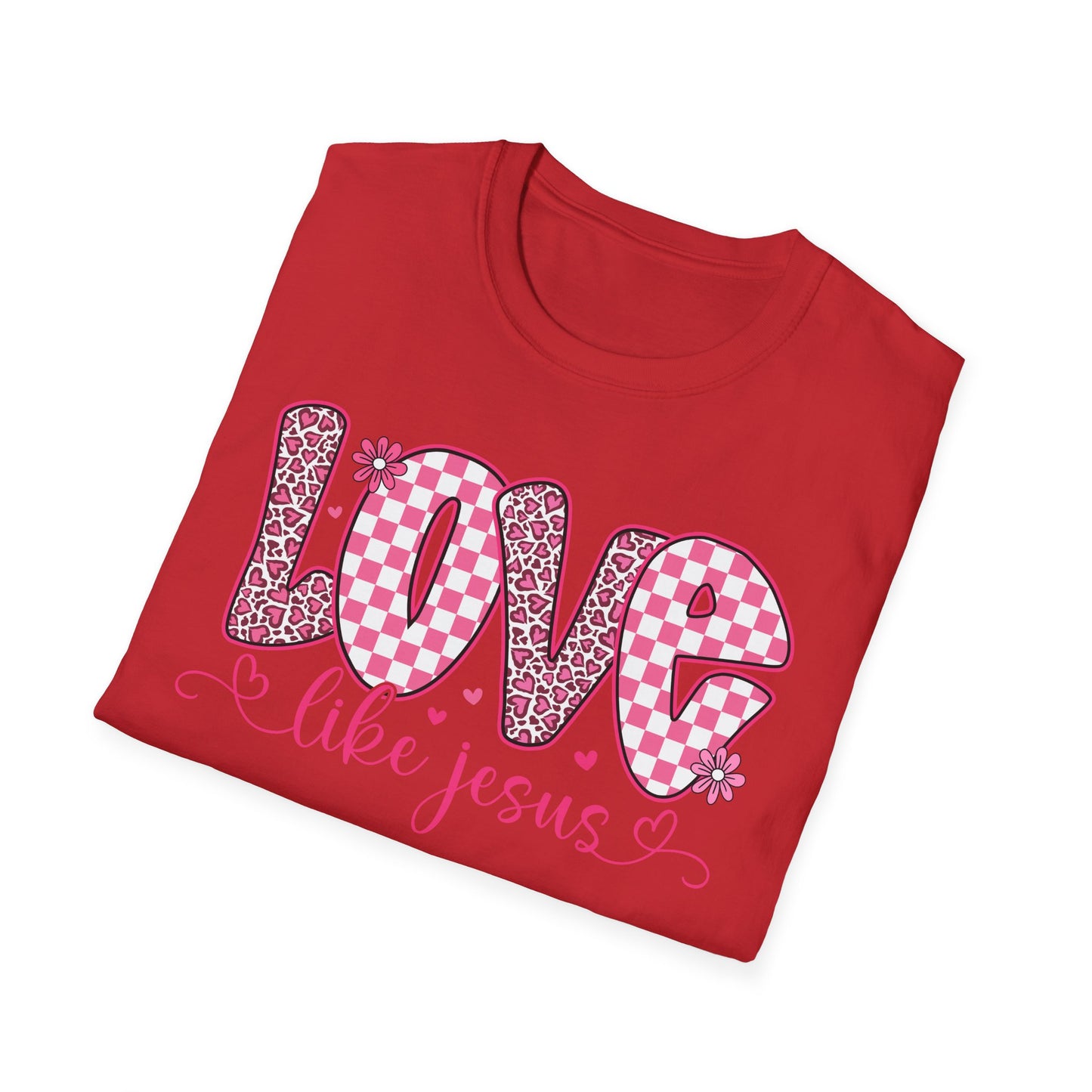 Love Like Jesus Shirt – Christian Valentine Tee for Women