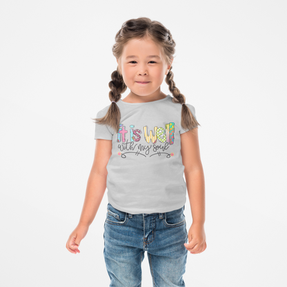 It Is Well With My Soul Kids Shirt – Christian Faith Tee