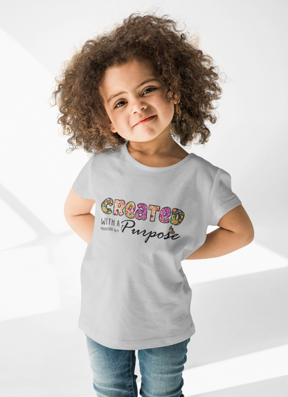 Created With a Purpose Kids Shirt – Proverbs 16:4 Christian Tee