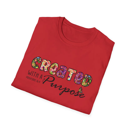 Created With a Purpose Shirt – Proverbs 16:4 Christian Tee for Women