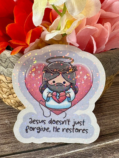 Christian Healing Sticker Pack | Redeemed & Restored Faith Stickers | Bible Encouragement Stickers | Christian Gift