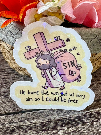 Christian Gospel Sticker Pack | Jesus Salvation Stickers | Redeemed Faith Stickers | Bible Quote Waterproof Stickers