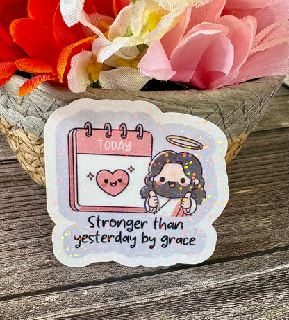 Christian Sticker Pack | Loved & Redeemed Faith Stickers | Bible Encouragement Stickers | Waterproof Christian Gift
