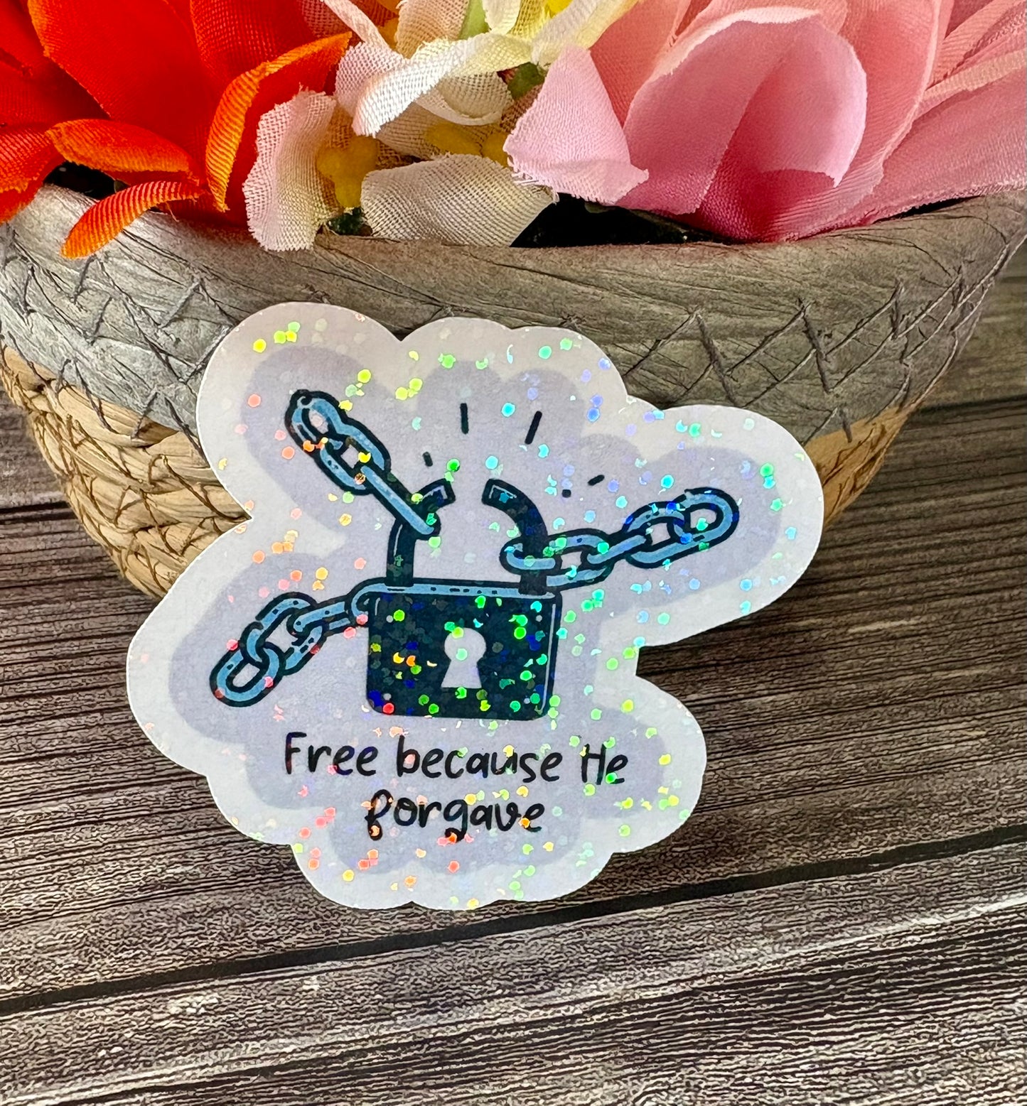 Christian Sticker Pack | Loved & Redeemed Faith Stickers | Bible Encouragement Stickers | Waterproof Christian Gift