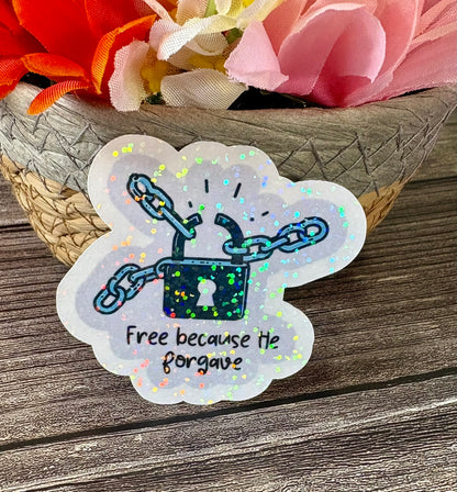 Christian Sticker Pack | Loved & Redeemed Faith Stickers | Bible Encouragement Stickers | Waterproof Christian Gift